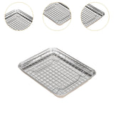 Maxbell Baking Sheet with Rack Baking Pan for Family Gatherings Barbecue Restaurants 26.5cmx20.5cmx2.5cm
