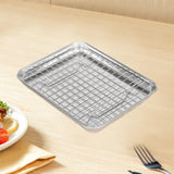 Maxbell Baking Sheet with Rack Baking Pan for Family Gatherings Barbecue Restaurants 26.5cmx20.5cmx2.5cm