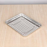 Maxbell Baking Sheet with Rack Baking Pan for Family Gatherings Barbecue Restaurants 26.5cmx20.5cmx2.5cm