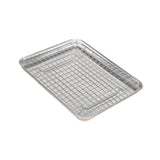 Maxbell Baking Sheet with Rack Baking Pan for Family Gatherings Barbecue Restaurants 31.5cmx24.5cmx2.5cm