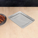 Maxbell Baking Sheet with Rack Baking Pan for Family Gatherings Barbecue Restaurants 31.5cmx24.5cmx2.5cm
