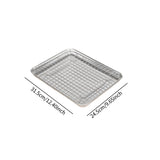Maxbell Baking Sheet with Rack Baking Pan for Family Gatherings Barbecue Restaurants 31.5cmx24.5cmx2.5cm