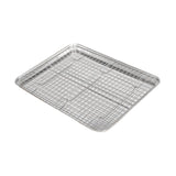 Maxbell Baking Sheet with Rack Baking Pan for Family Gatherings Barbecue Restaurants 40.5cmx30.5cmx2.5cm