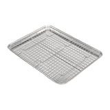 Maxbell Baking Sheet with Rack Baking Pan for Family Gatherings Barbecue Restaurants 40.5cmx30.5cmx2.5cm