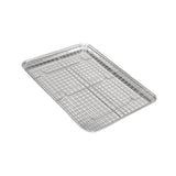 Maxbell Baking Sheet with Rack Baking Pan for Family Gatherings Barbecue Restaurants 40.5cmx30.5cmx2.5cm
