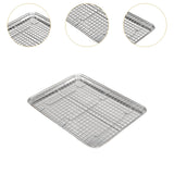 Maxbell Baking Sheet with Rack Baking Pan for Family Gatherings Barbecue Restaurants 40.5cmx30.5cmx2.5cm