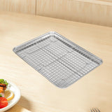 Maxbell Baking Sheet with Rack Baking Pan for Family Gatherings Barbecue Restaurants 40.5cmx30.5cmx2.5cm