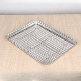 Maxbell Baking Sheet with Rack Baking Pan for Family Gatherings Barbecue Restaurants 40.5cmx30.5cmx2.5cm