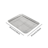 Maxbell Baking Sheet with Rack Baking Pan for Family Gatherings Barbecue Restaurants 40.5cmx30.5cmx2.5cm