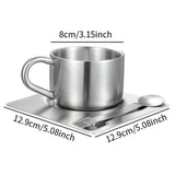 Maxbell Stainless Steel Coffee Cup Set Portable Espresso Cup for Home Camping Office