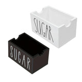 Maxbell Sugar Packet Holder Rustic Organizer 20 Packets for Kitchen Restaurant Table Black
