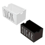 Maxbell Sugar Packet Holder Rustic Organizer 20 Packets for Kitchen Restaurant Table Black