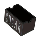 Maxbell Sugar Packet Holder Rustic Organizer 20 Packets for Kitchen Restaurant Table Black