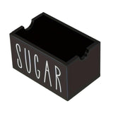 Maxbell Sugar Packet Holder Rustic Organizer 20 Packets for Kitchen Restaurant Table Black