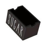 Maxbell Sugar Packet Holder Rustic Organizer 20 Packets for Kitchen Restaurant Table Black