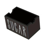 Maxbell Sugar Packet Holder Rustic Organizer 20 Packets for Kitchen Restaurant Table Black