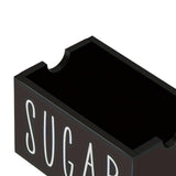 Maxbell Sugar Packet Holder Rustic Organizer 20 Packets for Kitchen Restaurant Table Black