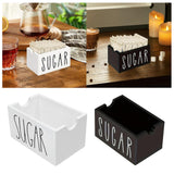 Maxbell Sugar Packet Holder Rustic Organizer 20 Packets for Kitchen Restaurant Table Black