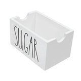 Maxbell Sugar Packet Holder Rustic Organizer 20 Packets for Kitchen Restaurant Table White
