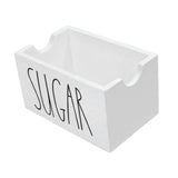 Maxbell Sugar Packet Holder Rustic Organizer 20 Packets for Kitchen Restaurant Table White