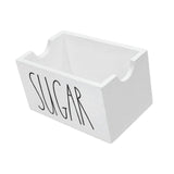 Maxbell Sugar Packet Holder Rustic Organizer 20 Packets for Kitchen Restaurant Table White
