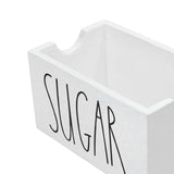 Maxbell Sugar Packet Holder Rustic Organizer 20 Packets for Kitchen Restaurant Table White