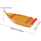 Maxbell Sushi Boat Serving Tray Reusable Smooth Elegant Sashimi Plate