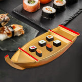 Maxbell Sushi Boat Serving Tray Reusable Smooth Elegant Sashimi Plate