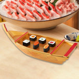 Maxbell Sushi Boat Serving Tray Reusable Smooth Elegant Sashimi Plate