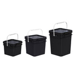 Maxbell Square Bucket with Handle and Lid Food Storage Pail for Dry Food Paint Water 8L