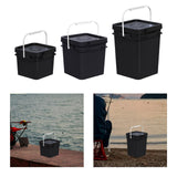 Maxbell Square Bucket with Handle and Lid Food Storage Pail for Dry Food Paint Water 8L