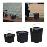 Maxbell Square Bucket with Handle and Lid Food Storage Pail for Dry Food Paint Water 8L