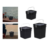 Maxbell Square Bucket with Handle and Lid Food Storage Pail for Dry Food Paint Water 8L