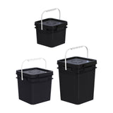 Maxbell Square Bucket with Handle and Lid Food Storage Pail for Dry Food Paint Water 8L