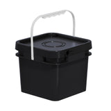 Maxbell Square Bucket with Handle and Lid Food Storage Pail for Dry Food Paint Water 8L