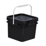 Maxbell Square Bucket with Handle and Lid Food Storage Pail for Dry Food Paint Water 8L