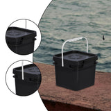 Maxbell Square Bucket with Handle and Lid Food Storage Pail for Dry Food Paint Water 8L
