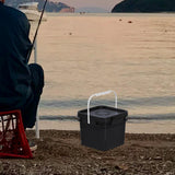Maxbell Square Bucket with Handle and Lid Food Storage Pail for Dry Food Paint Water 8L