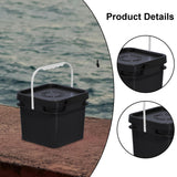 Maxbell Square Bucket with Handle and Lid Food Storage Pail for Dry Food Paint Water 8L