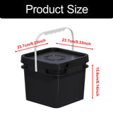 Maxbell Square Bucket with Handle and Lid Food Storage Pail for Dry Food Paint Water 8L