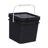 Maxbell Square Bucket with Handle and Lid Food Storage Pail for Dry Food Paint Water 16L