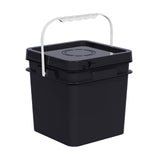 Maxbell Square Bucket with Handle and Lid Food Storage Pail for Dry Food Paint Water 16L