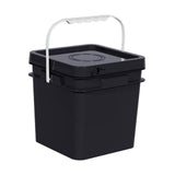Maxbell Square Bucket with Handle and Lid Food Storage Pail for Dry Food Paint Water 16L