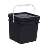 Maxbell Square Bucket with Handle and Lid Food Storage Pail for Dry Food Paint Water 16L