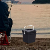 Maxbell Square Bucket with Handle and Lid Food Storage Pail for Dry Food Paint Water 16L