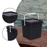 Maxbell Square Bucket with Handle and Lid Food Storage Pail for Dry Food Paint Water 16L