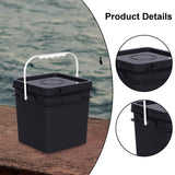 Maxbell Square Bucket with Handle and Lid Food Storage Pail for Dry Food Paint Water 16L