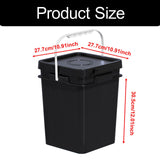 Maxbell Square Bucket with Handle and Lid Food Storage Pail for Dry Food Paint Water 20L