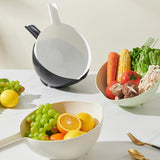 Maxbell Rice Washer Cleaning Kitchen Colander Bowl for Grain Barley Spinach White