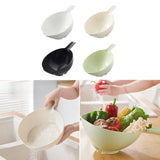 Maxbell Rice Washer Cleaning Kitchen Colander Bowl for Grain Barley Spinach White